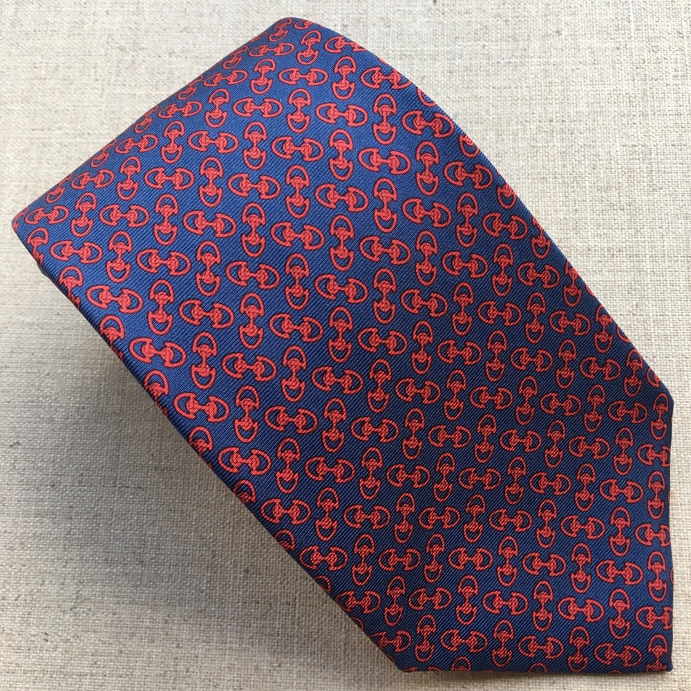 Lester Horsebit Pattern Silk Tie